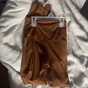 Aerie Brown/Orange Crossover Leggings
